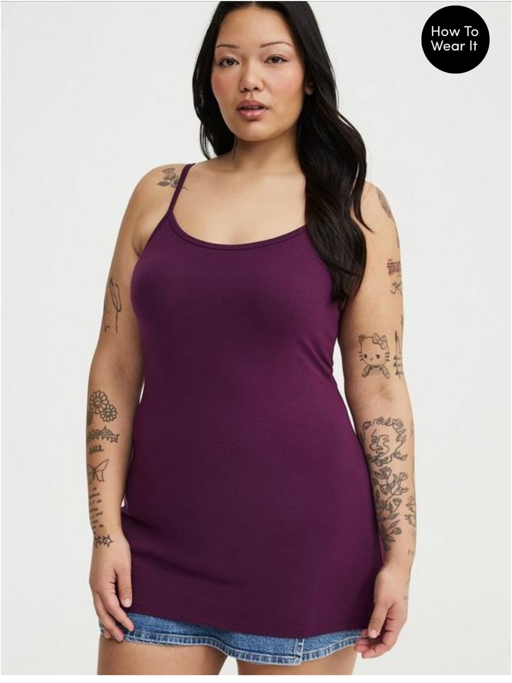 Simple Spaghetti Strap Tank Top - Potent Purple